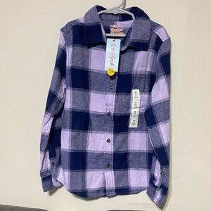 Cat & Jack Kids Checkered Shirt - Lavender and Navy